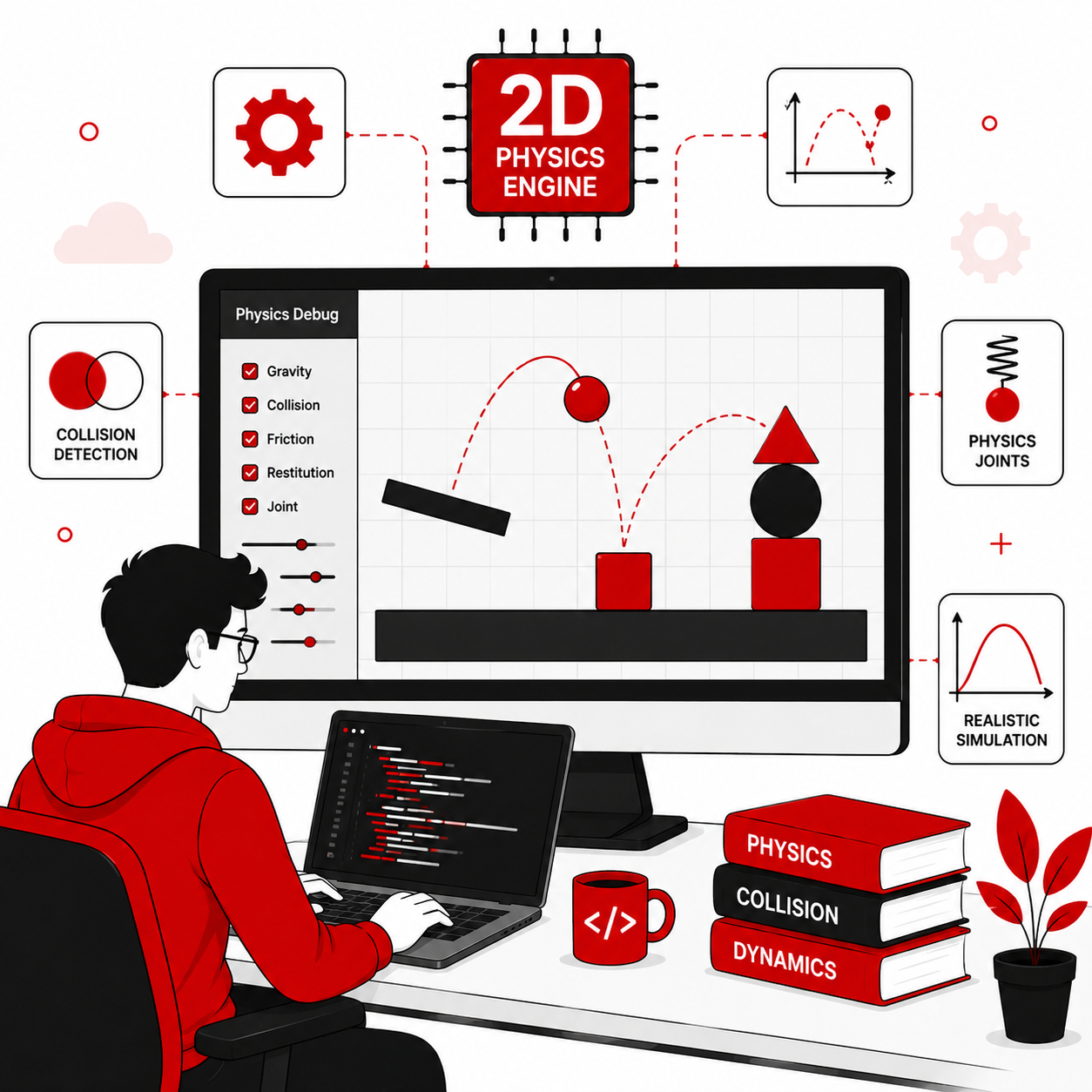 2D Physics Engine Development at Hendoi Technologies, Chennai