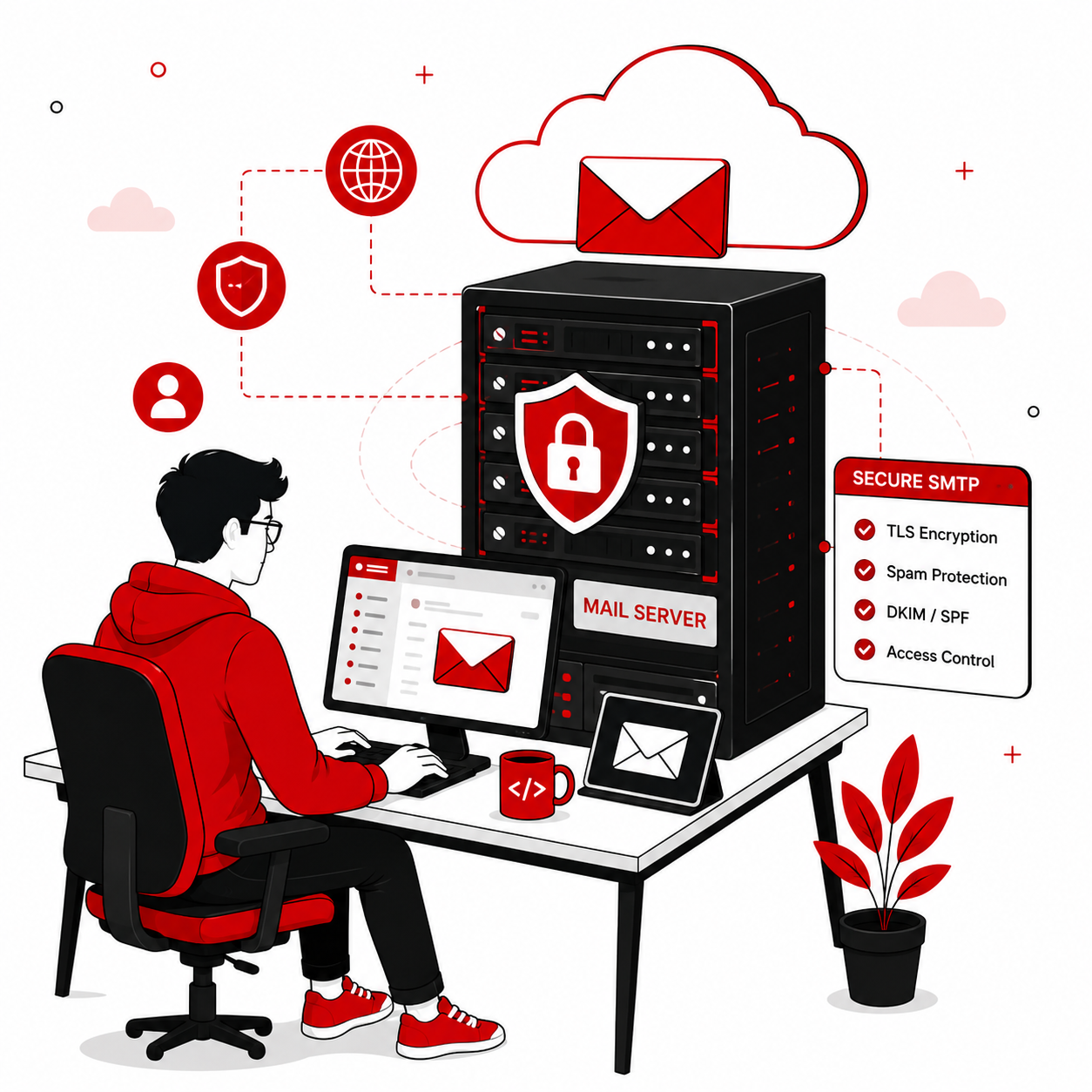Private Mail Server Development at Hendoi Technologies, Chennai